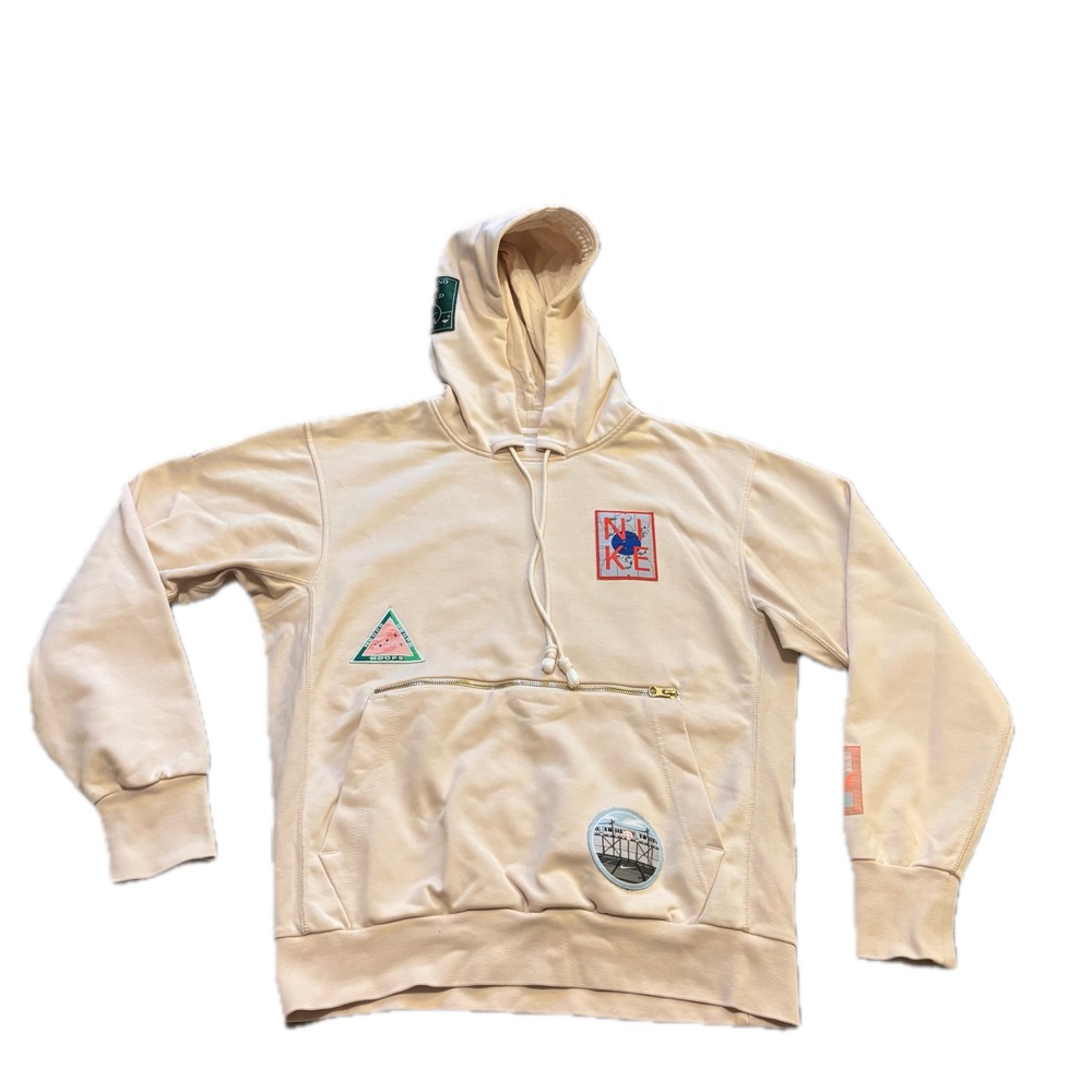 Nike Standard Issue Dri-FIT Multi Patch Hoodie Cream DH7469-219 Mens Small